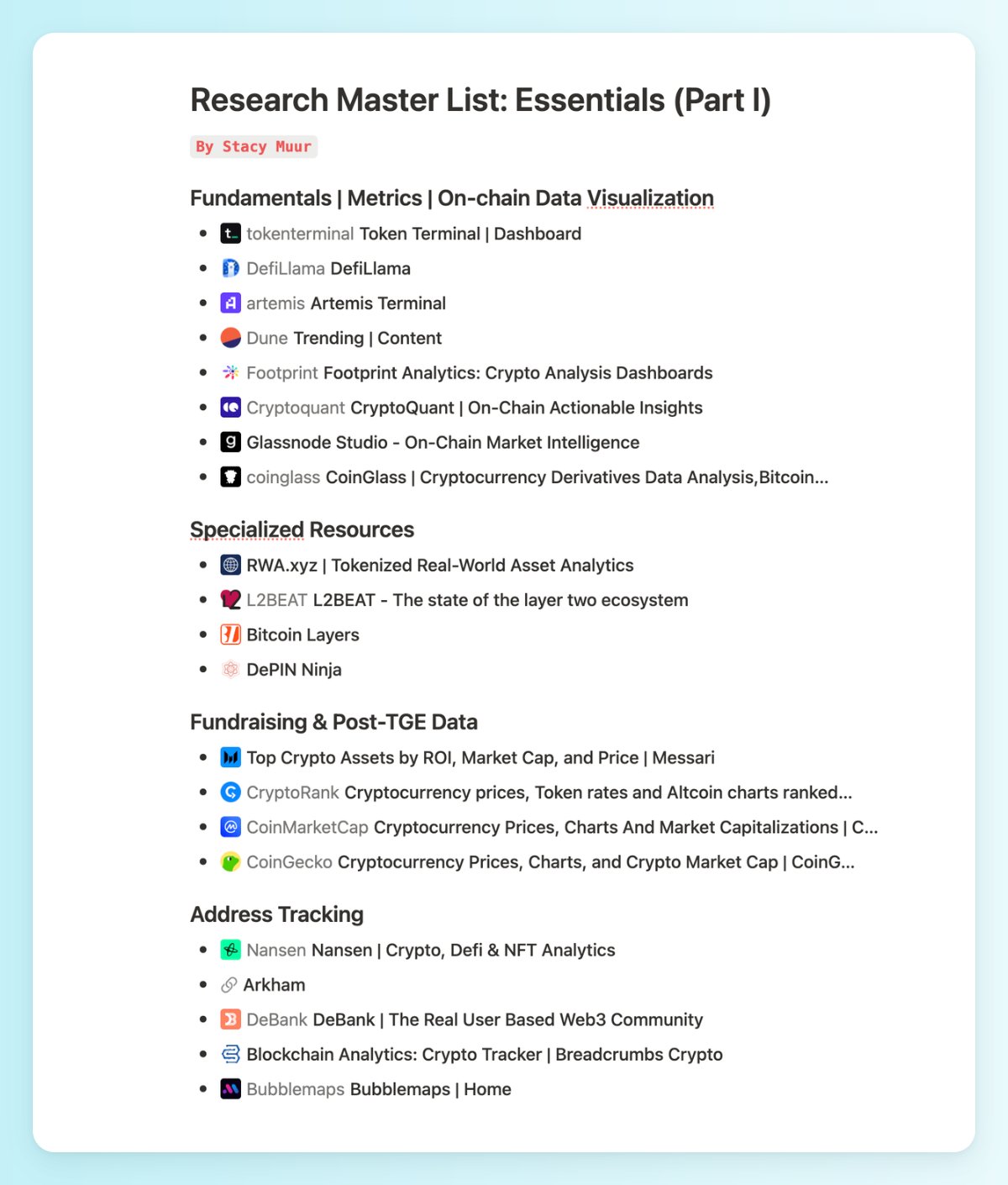 Crypto Market Research Tools
