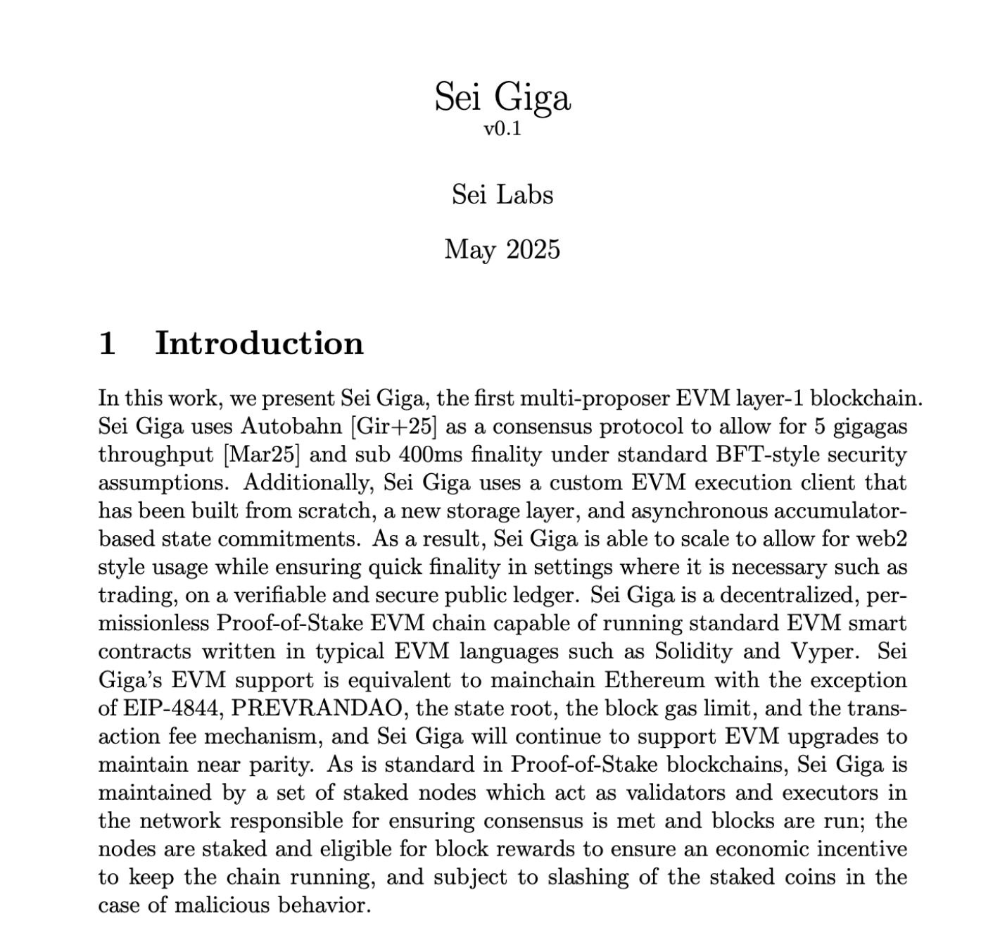 Sei Giga Whitepaper