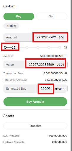 JuCoin CeDeFi order