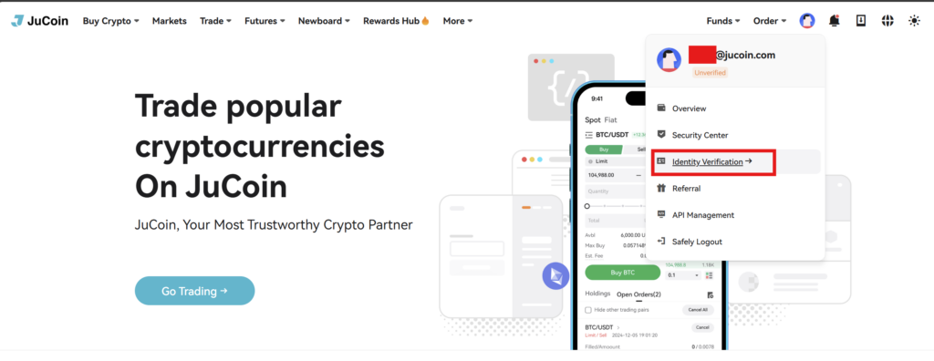 JuCoin KYC Page