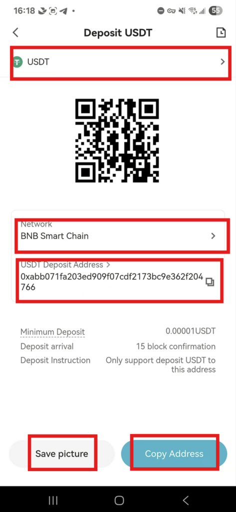 JuCoin App deposit