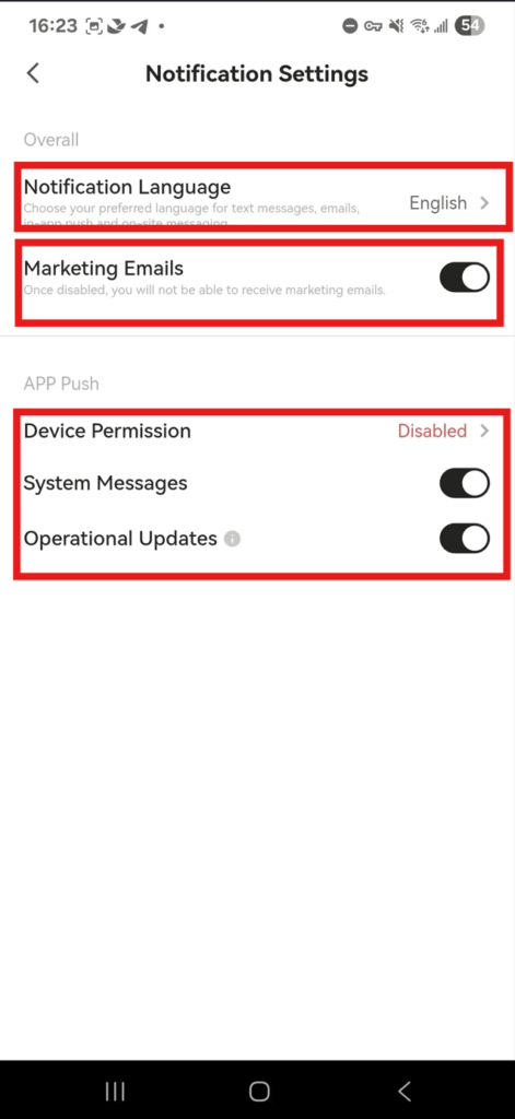 JuCoin App Notifications