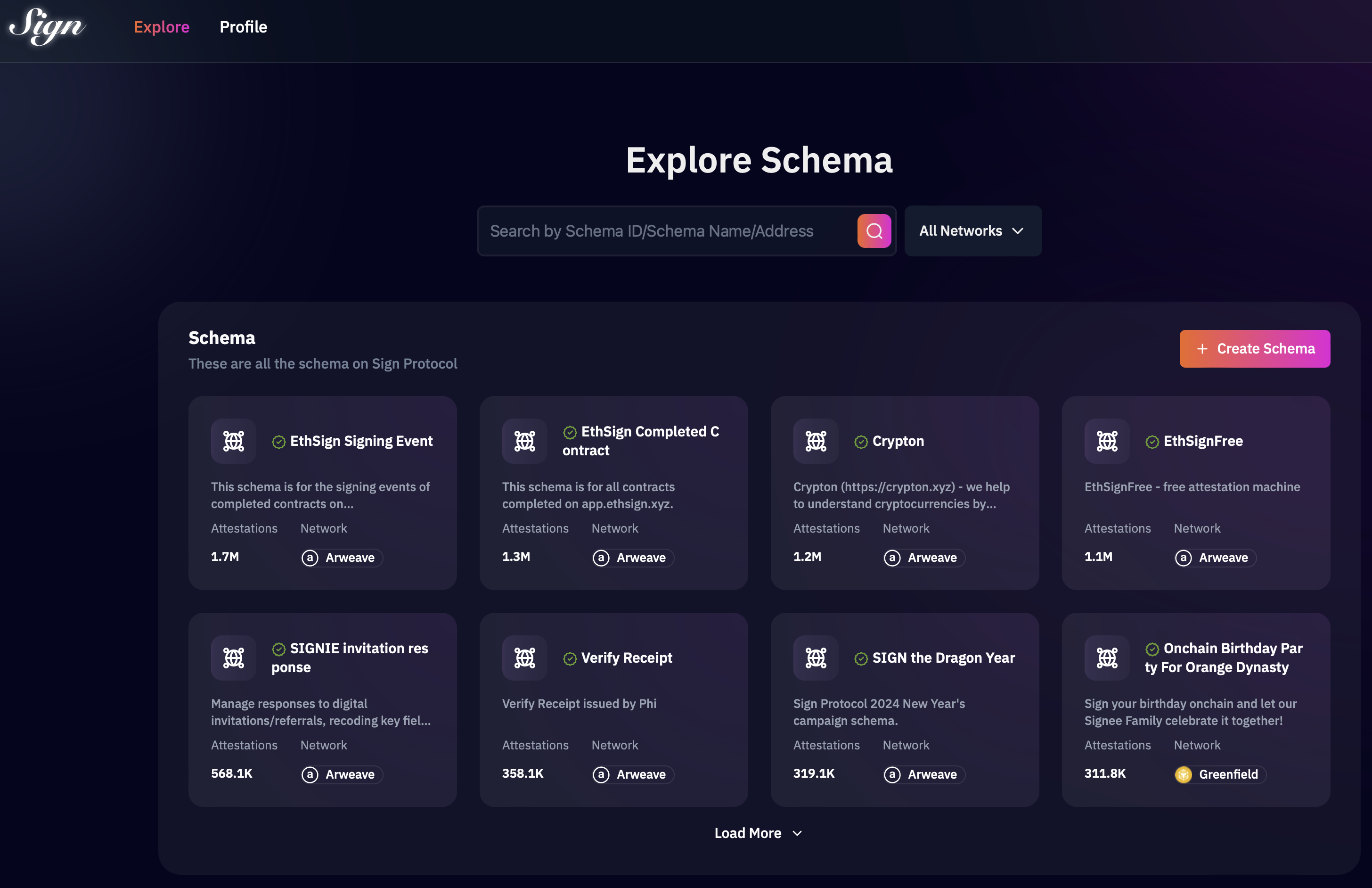 Sign Protocol Homepage